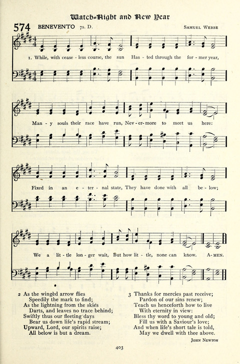 The Methodist Hymnal: Official hymnal of the methodist episcopal church and the methodist episcopal church, south page 403