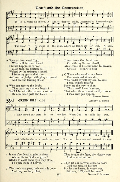 The Methodist Hymnal: Official hymnal of the methodist episcopal church and the methodist episcopal church, south page 415