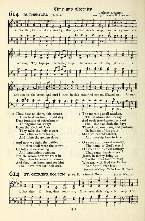 The Methodist Hymnal: Official hymnal of the methodist episcopal church and the methodist episcopal church, south page 432