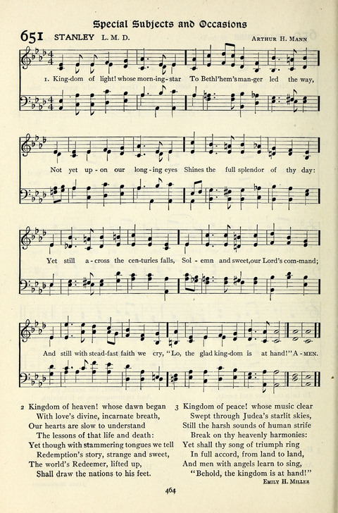 The Methodist Hymnal: Official hymnal of the methodist episcopal church and the methodist episcopal church, south page 464