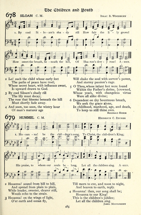 The Methodist Hymnal: Official hymnal of the methodist episcopal church and the methodist episcopal church, south page 485