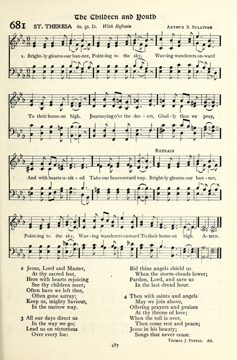 The Methodist Hymnal: Official hymnal of the methodist episcopal church and the methodist episcopal church, south page 487