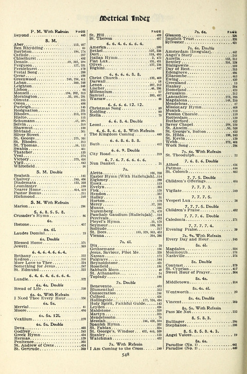 The Methodist Hymnal: Official hymnal of the methodist episcopal church and the methodist episcopal church, south page 548