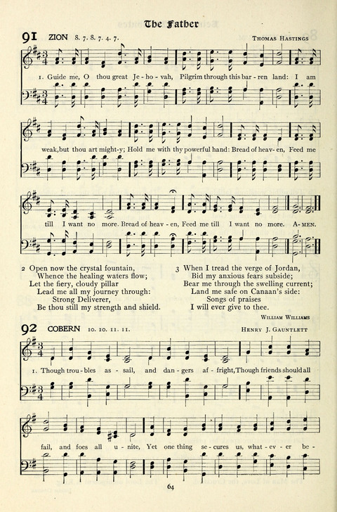 The Methodist Hymnal: Official hymnal of the methodist episcopal church and the methodist episcopal church, south page 64