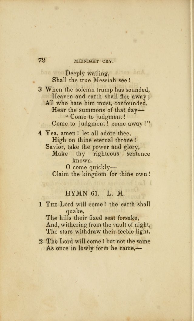 Millennial Harp: or, Second Advent Hymns: designed for the meetings on the second coming of Christ page 144