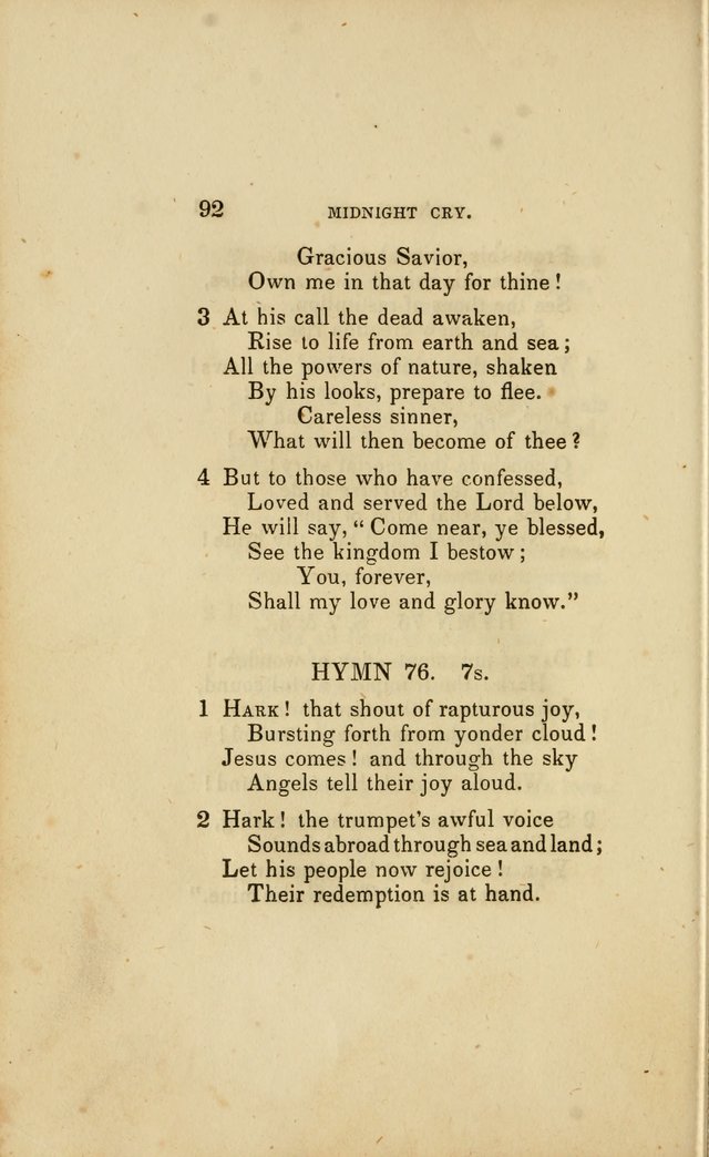 Millennial Harp: or, Second Advent Hymns: designed for the meetings on the second coming of Christ page 164