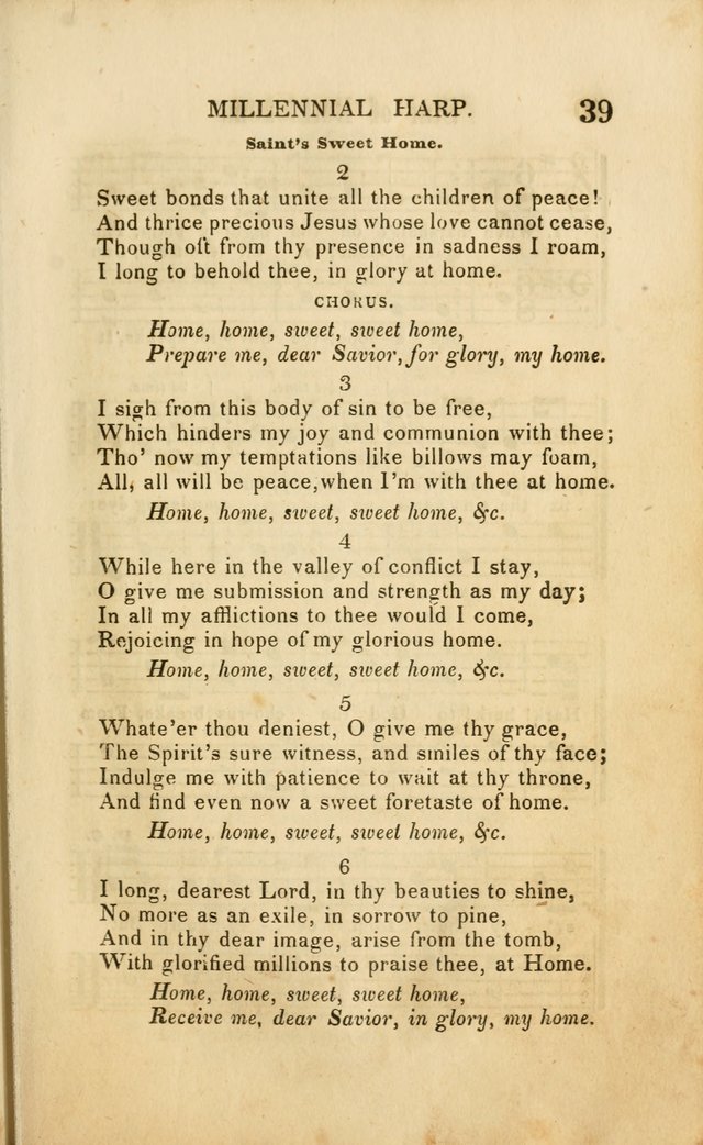 Millennial Harp: or, Second Advent Hymns: designed for the meetings on the second coming of Christ page 39