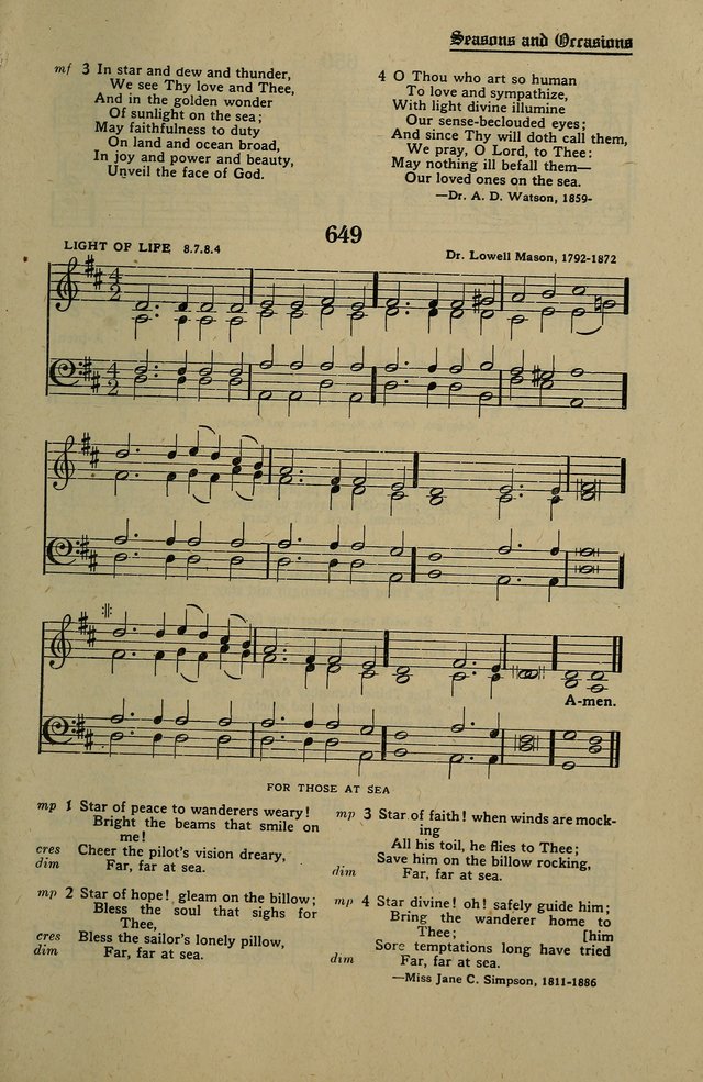 Methodist Hymn and Tune Book: official hymn book of the Methodist Church page 721