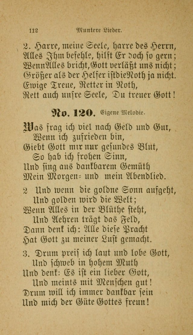 Muntere Lieder: Eine Sammlung der beliebtesten und brauchbarsten Gesänge für Sonntagsschulen und andere christlichen Versammlungen. 3. Aufl. page 117