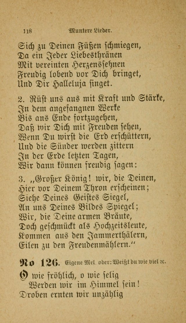 Muntere Lieder: Eine Sammlung der beliebtesten und brauchbarsten Gesänge für Sonntagsschulen und andere christlichen Versammlungen. 3. Aufl. page 123