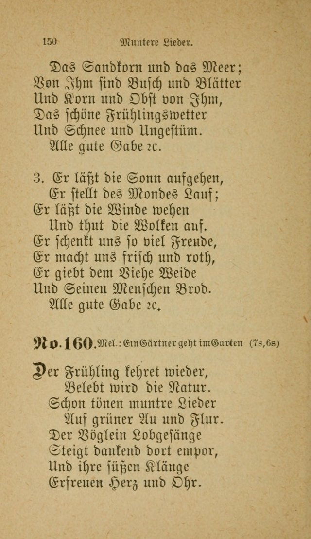 Muntere Lieder: Eine Sammlung der beliebtesten und brauchbarsten Gesänge für Sonntagsschulen und andere christlichen Versammlungen. 3. Aufl. page 155