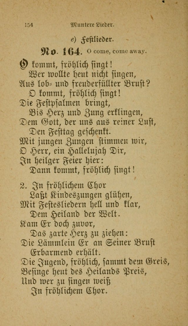 Muntere Lieder: Eine Sammlung der beliebtesten und brauchbarsten Gesänge für Sonntagsschulen und andere christlichen Versammlungen. 3. Aufl. page 159