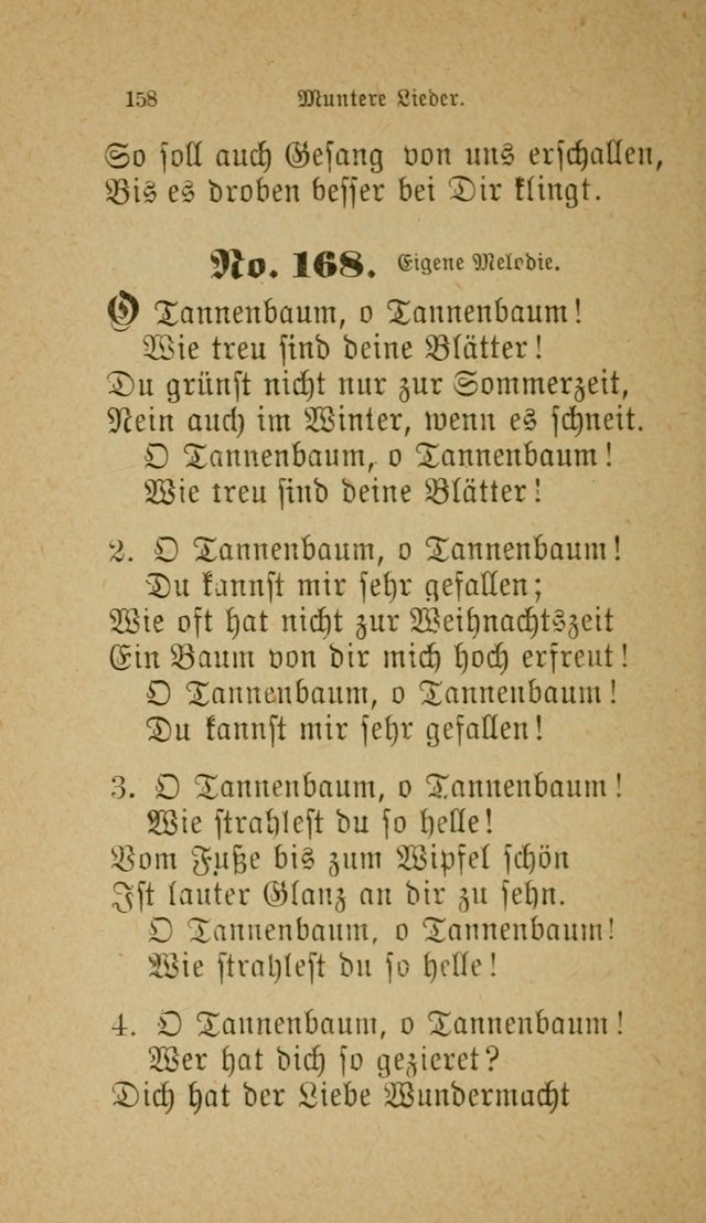 Muntere Lieder: Eine Sammlung der beliebtesten und brauchbarsten Gesänge für Sonntagsschulen und andere christlichen Versammlungen. 3. Aufl. page 163