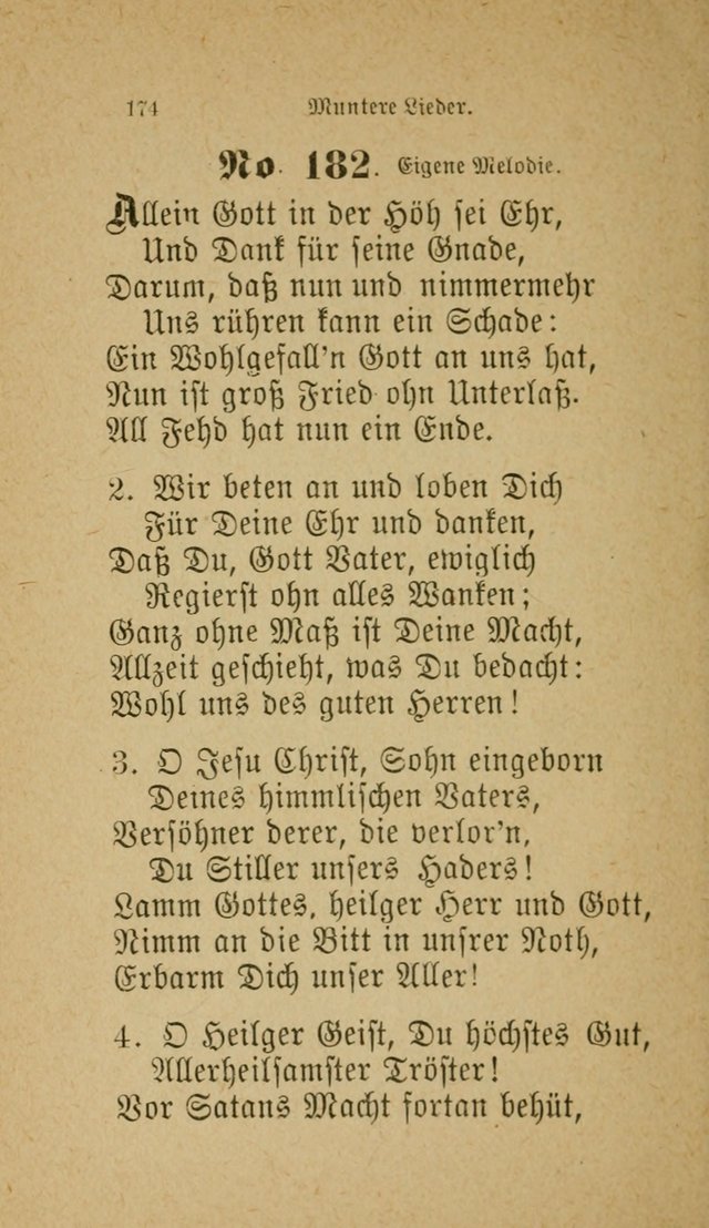 Muntere Lieder: Eine Sammlung der beliebtesten und brauchbarsten Gesänge für Sonntagsschulen und andere christlichen Versammlungen. 3. Aufl. page 179