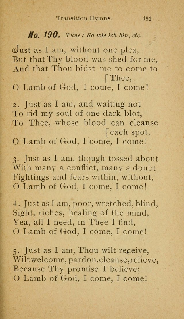 Muntere Lieder: Eine Sammlung der beliebtesten und brauchbarsten Gesänge für Sonntagsschulen und andere christlichen Versammlungen. 3. Aufl. page 196