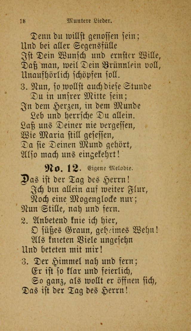 Muntere Lieder: Eine Sammlung der beliebtesten und brauchbarsten Gesänge für Sonntagsschulen und andere christlichen Versammlungen. 3. Aufl. page 23