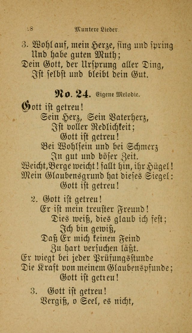 Muntere Lieder: Eine Sammlung der beliebtesten und brauchbarsten Gesänge für Sonntagsschulen und andere christlichen Versammlungen. 3. Aufl. page 33