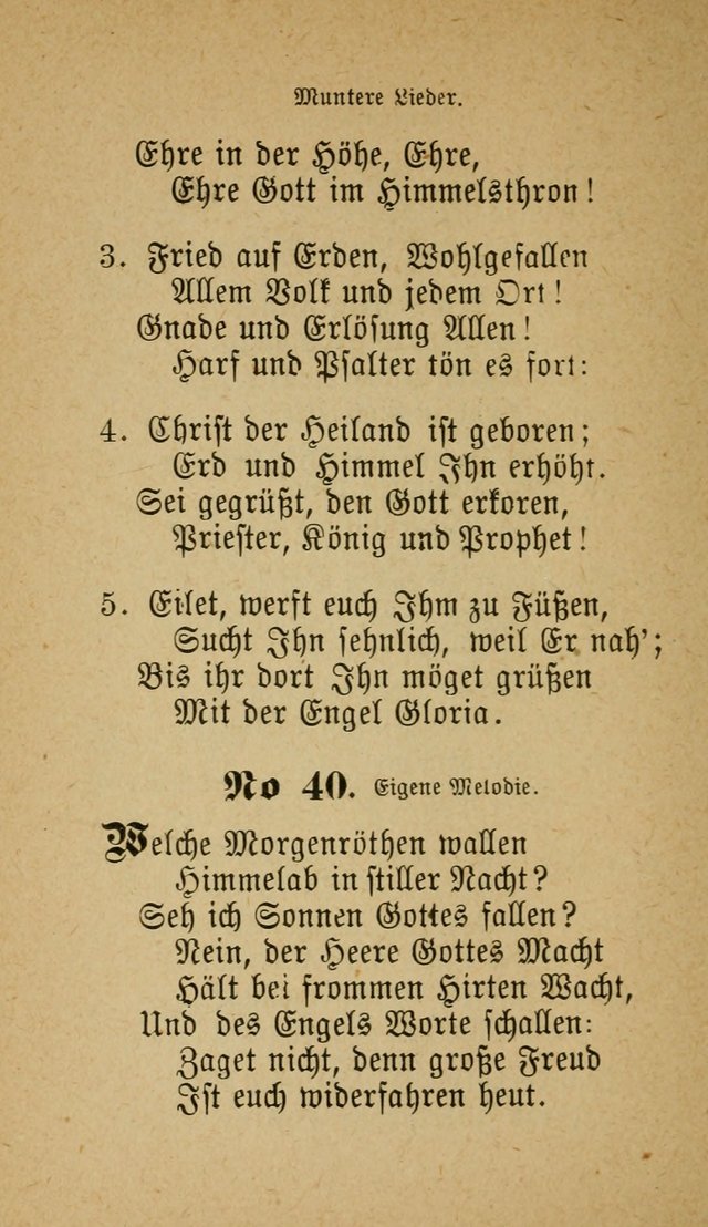 Muntere Lieder: Eine Sammlung der beliebtesten und brauchbarsten Gesänge für Sonntagsschulen und andere christlichen Versammlungen. 3. Aufl. page 47