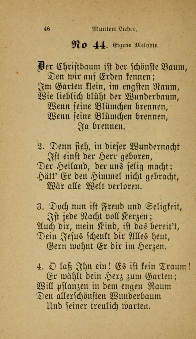 Muntere Lieder: Eine Sammlung der beliebtesten und brauchbarsten Gesänge für Sonntagsschulen und andere christlichen Versammlungen. 3. Aufl. page 51