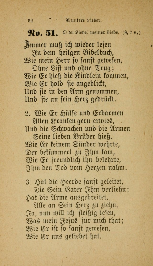 Muntere Lieder: Eine Sammlung der beliebtesten und brauchbarsten Gesänge für Sonntagsschulen und andere christlichen Versammlungen. 3. Aufl. page 57