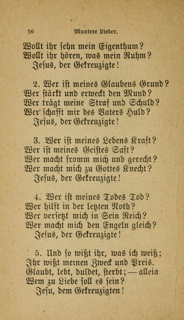 Muntere Lieder: Eine Sammlung der beliebtesten und brauchbarsten Gesänge für Sonntagsschulen und andere christlichen Versammlungen. 3. Aufl. page 61