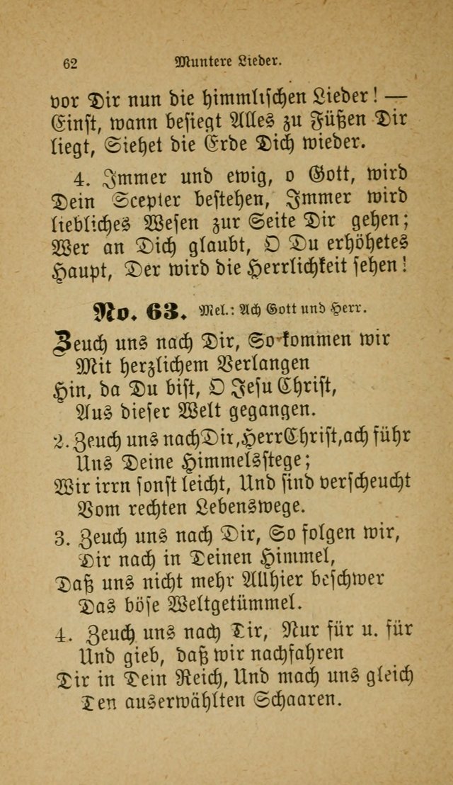 Muntere Lieder: Eine Sammlung der beliebtesten und brauchbarsten Gesänge für Sonntagsschulen und andere christlichen Versammlungen. 3. Aufl. page 67