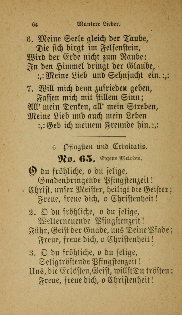 Muntere Lieder: Eine Sammlung der beliebtesten und brauchbarsten Gesänge für Sonntagsschulen und andere christlichen Versammlungen. 3. Aufl. page 69