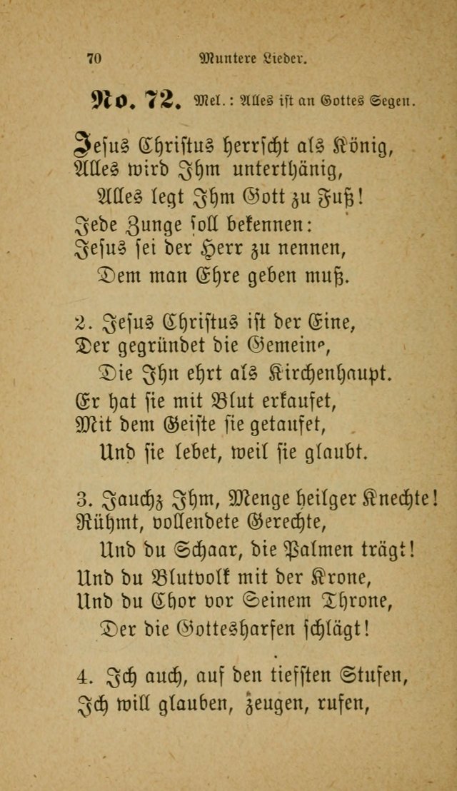 Muntere Lieder: Eine Sammlung der beliebtesten und brauchbarsten Gesänge für Sonntagsschulen und andere christlichen Versammlungen. 3. Aufl. page 75