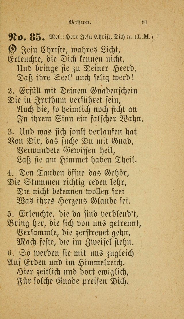 Muntere Lieder: Eine Sammlung der beliebtesten und brauchbarsten Gesänge für Sonntagsschulen und andere christlichen Versammlungen. 3. Aufl. page 86