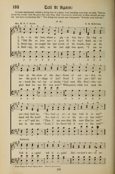 Messages of Love Hymn Book: for Gospel, Sunday School, Special Services and Home Singing page 132