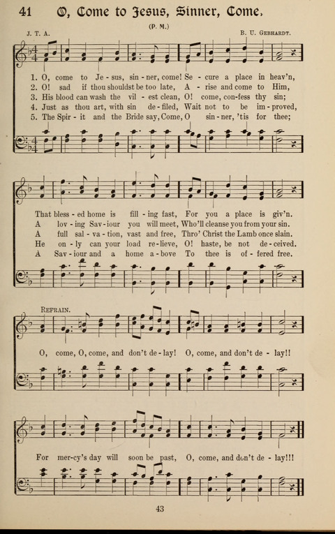 Messages of Love Hymn Book: for Gospel, Sunday School, Special Services and Home Singing page 41