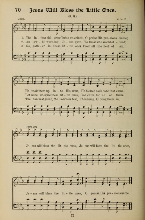 Messages of Love Hymn Book: for Gospel, Sunday School, Special Services and Home Singing page 70