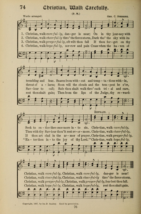 Messages of Love Hymn Book: for Gospel, Sunday School, Special Services and Home Singing page 74