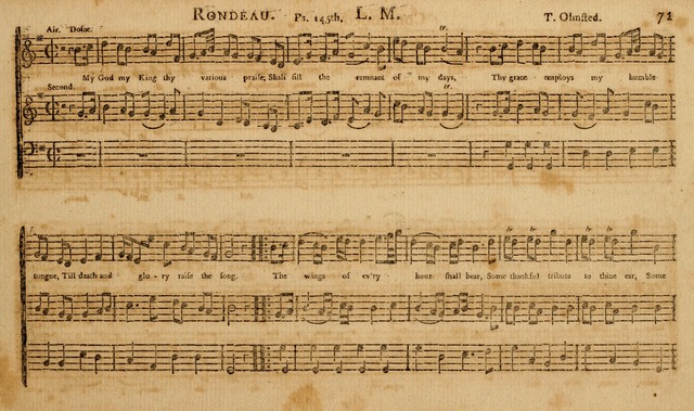 The Musical Olio: containing I. a concise introduction to the art of singing by note. II. a variety of psalms, tunes, hymns, and set pieces, selected principally from European authors... page 77