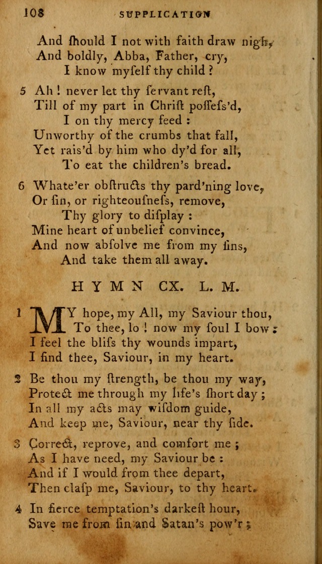 The Methodist Pocket Hymn-book, revised and improved: designed as a constant companion for the pious, of all denominations (30th ed.) page 108