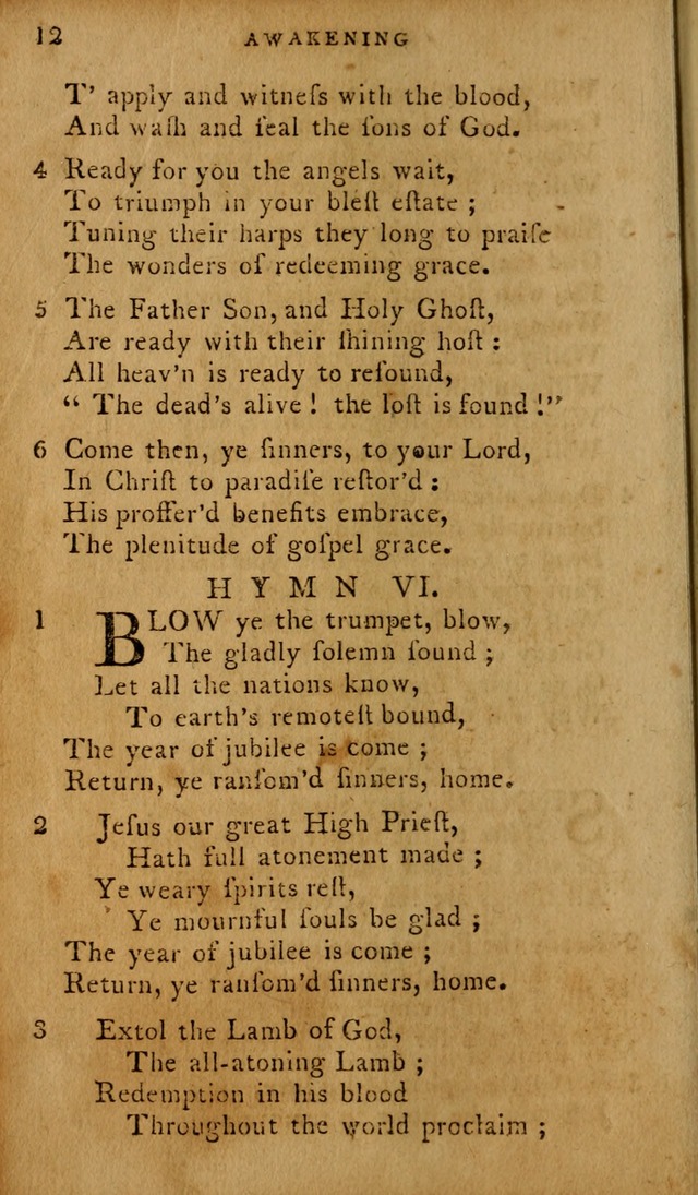 The Methodist Pocket Hymn-book, revised and improved: designed as a constant companion for the pious, of all denominations (30th ed.) page 12