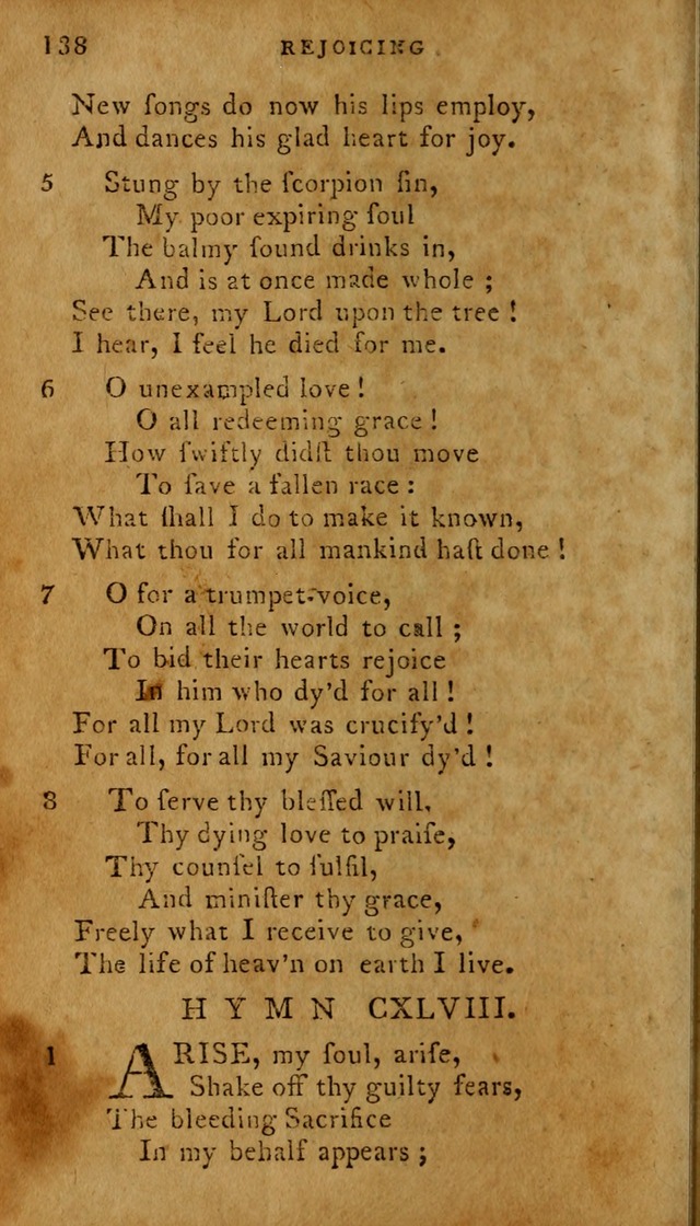 The Methodist Pocket Hymn-book, revised and improved: designed as a constant companion for the pious, of all denominations (30th ed.) page 138