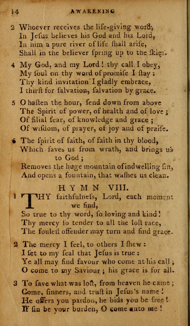 The Methodist Pocket Hymn-book, revised and improved: designed as a constant companion for the pious, of all denominations (30th ed.) page 14