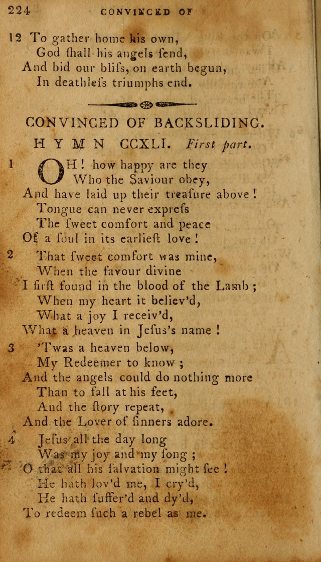 The Methodist Pocket Hymn-book, revised and improved: designed as a constant companion for the pious, of all denominations (30th ed.) page 224