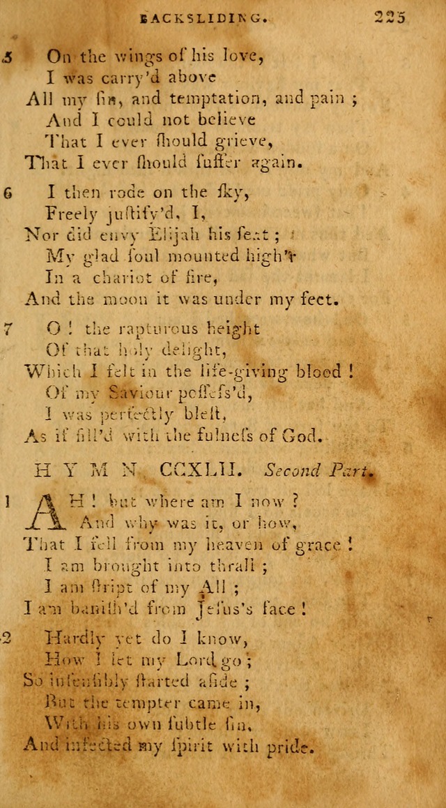 The Methodist Pocket Hymn-book, revised and improved: designed as a constant companion for the pious, of all denominations (30th ed.) page 225