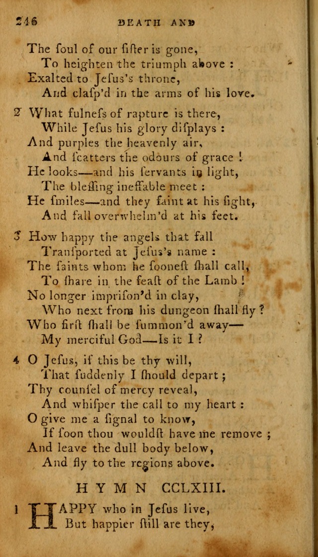 The Methodist Pocket Hymn-book, revised and improved: designed as a constant companion for the pious, of all denominations (30th ed.) page 246