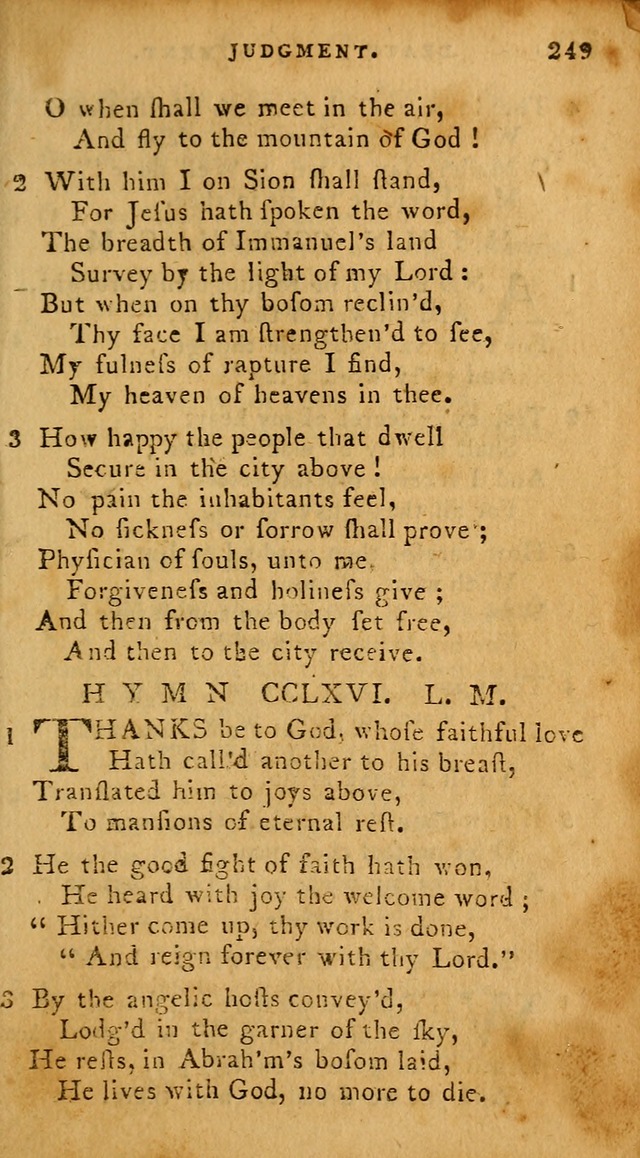 The Methodist Pocket Hymn-book, revised and improved: designed as a constant companion for the pious, of all denominations (30th ed.) page 249