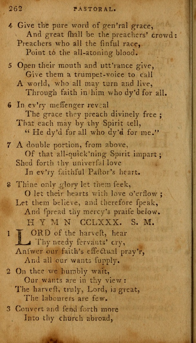 The Methodist Pocket Hymn-book, revised and improved: designed as a constant companion for the pious, of all denominations (30th ed.) page 262