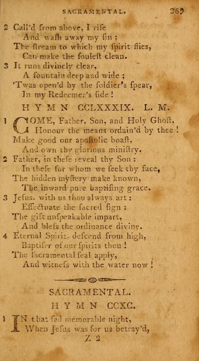 The Methodist Pocket Hymn-book, revised and improved: designed as a constant companion for the pious, of all denominations (30th ed.) page 269