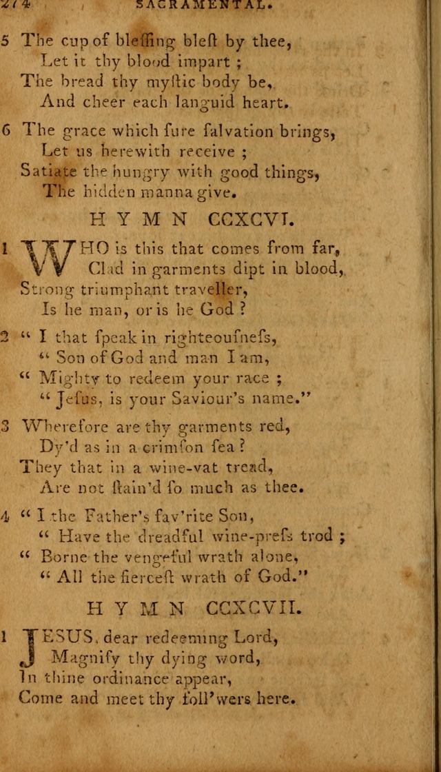 The Methodist Pocket Hymn-book, revised and improved: designed as a constant companion for the pious, of all denominations (30th ed.) page 274