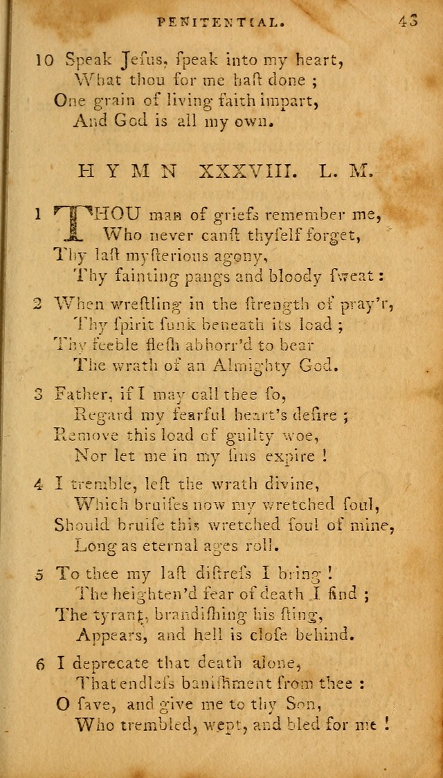 The Methodist Pocket Hymn-book, revised and improved: designed as a constant companion for the pious, of all denominations (30th ed.) page 43