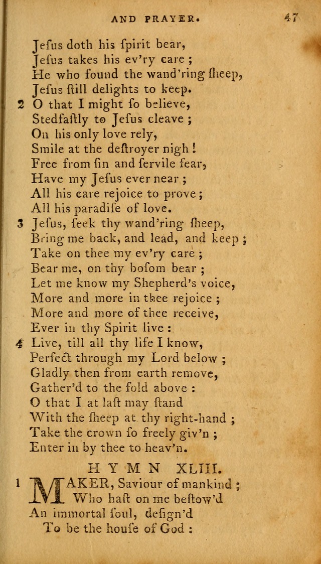 The Methodist Pocket Hymn-book, revised and improved: designed as a constant companion for the pious, of all denominations (30th ed.) page 47