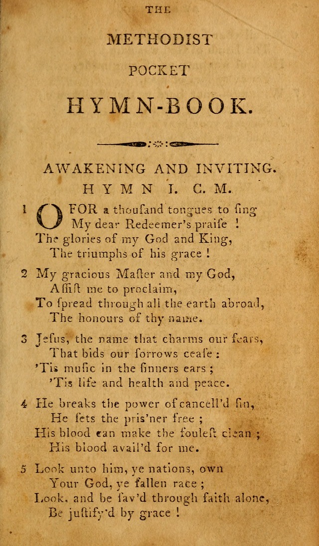 The Methodist Pocket Hymn-book, revised and improved: designed as a constant companion for the pious, of all denominations (30th ed.) page 7