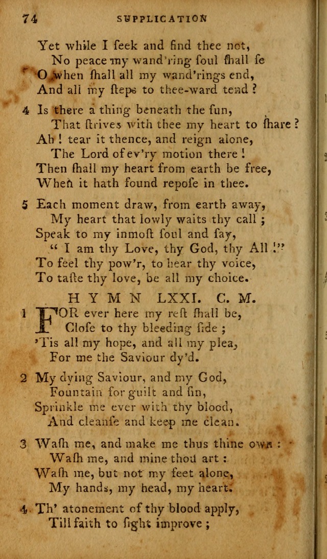 The Methodist Pocket Hymn-book, revised and improved: designed as a constant companion for the pious, of all denominations (30th ed.) page 74