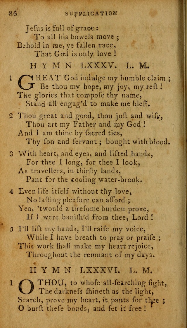 The Methodist Pocket Hymn-book, revised and improved: designed as a constant companion for the pious, of all denominations (30th ed.) page 86